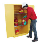 110 Gal : 415 LITER SYSBEL CE Approved 110 Gal 2 Door Flammable Liquid Drum Storage Safety Cabinet