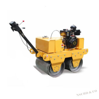 Diesel double drum walk behind road roller